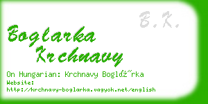 boglarka krchnavy business card